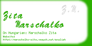 zita marschalko business card